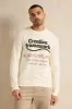 Men Ivory Printed Sweatshirt sold by Redtag