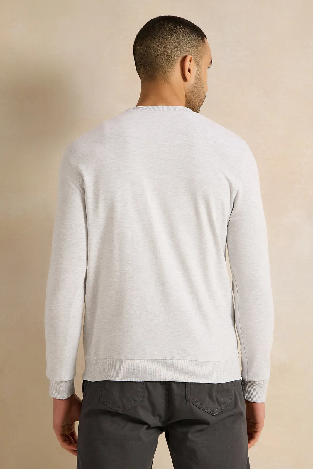 Men Grey Printed Sweatshirt sold by Redtag product image thumbnail 3