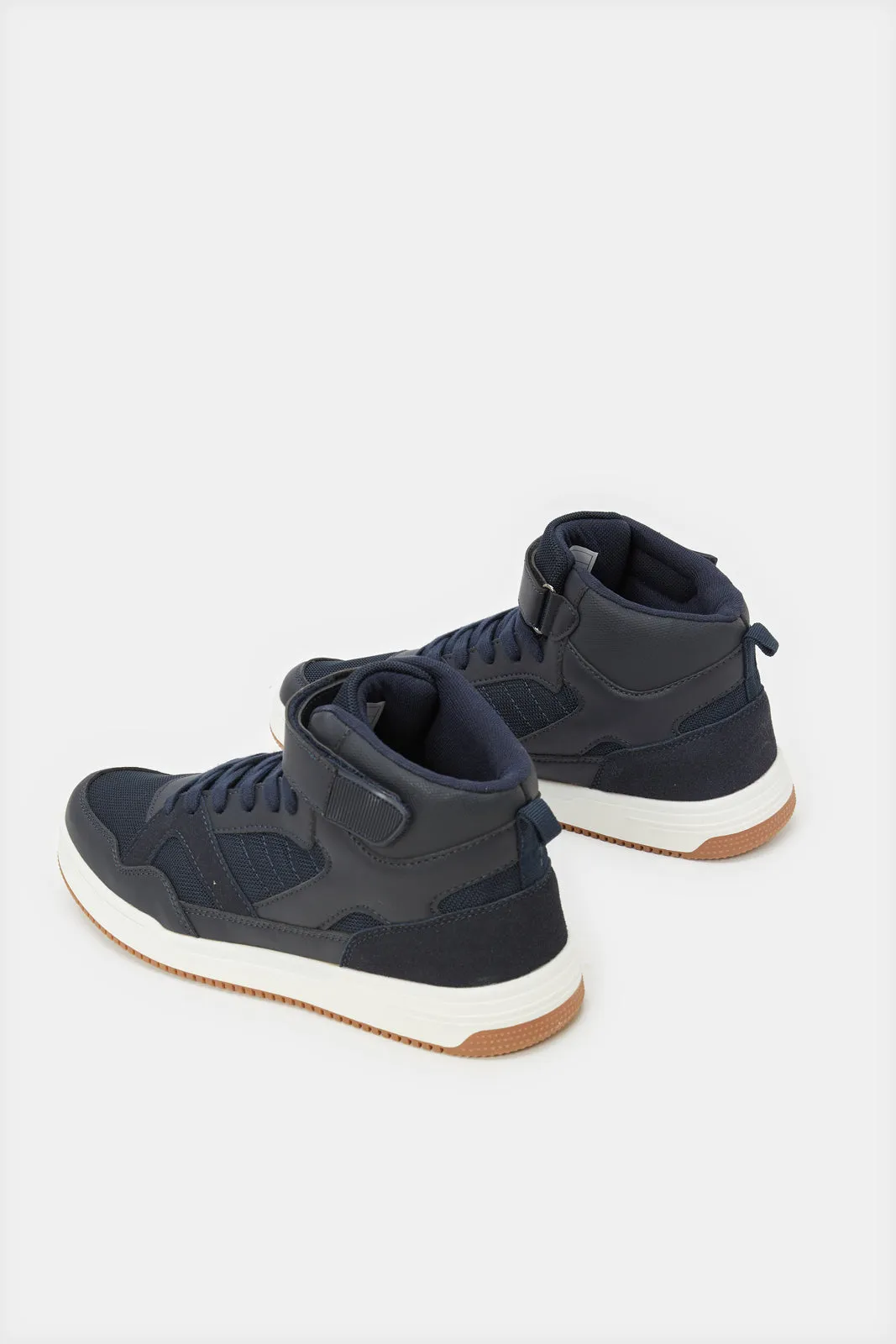 Men Black Material Block High top sold by Redtag product image thumbnail 3