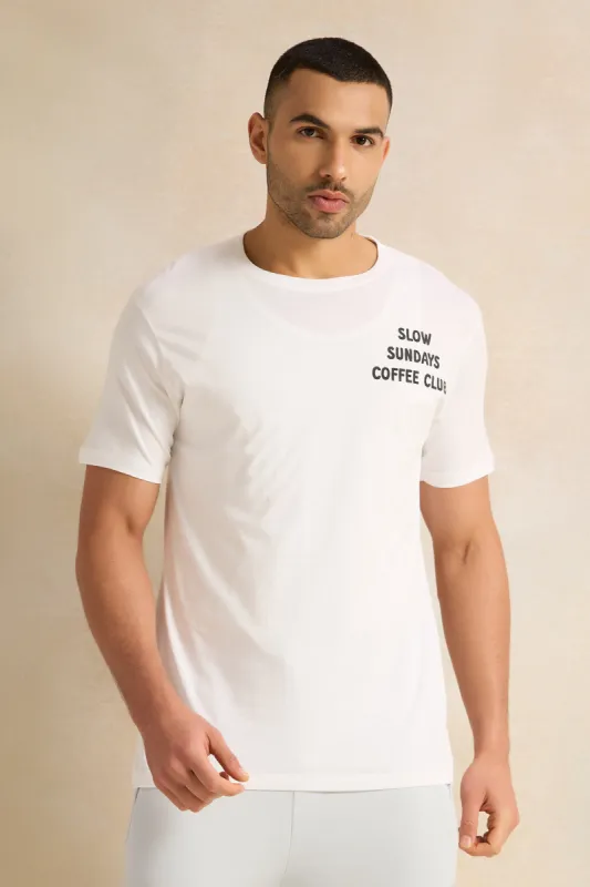 Men White Graphic T-Shirt sold by Redtag