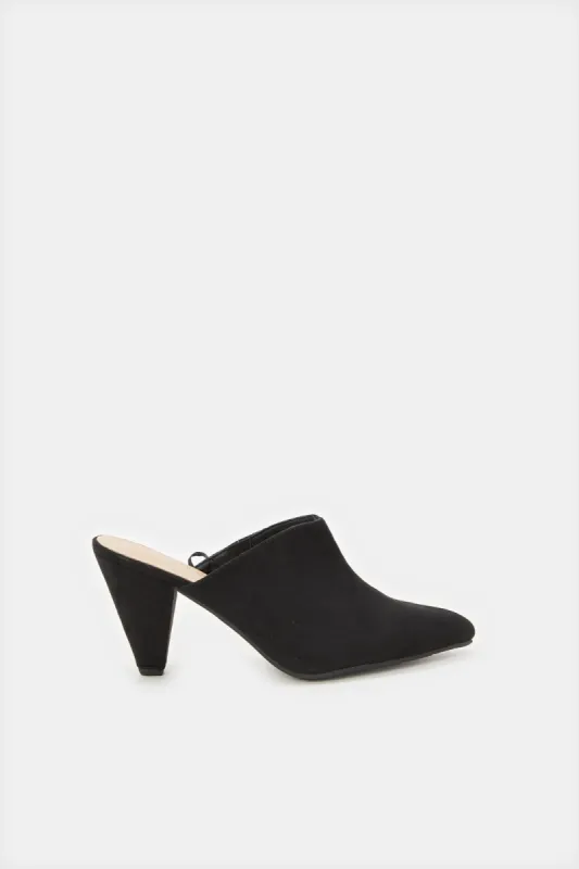 Women Black Patent Mule sold by Redtag
