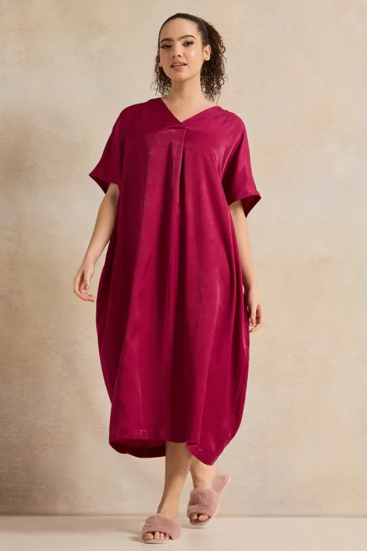Women Purple Kaftan Nightgown sold by Redtag