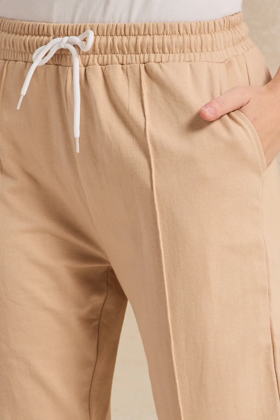Women Beige Active Basic Jogger sold by Redtag product image thumbnail 4