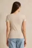 Women Beige Printed T-Shirt sold by Redtag