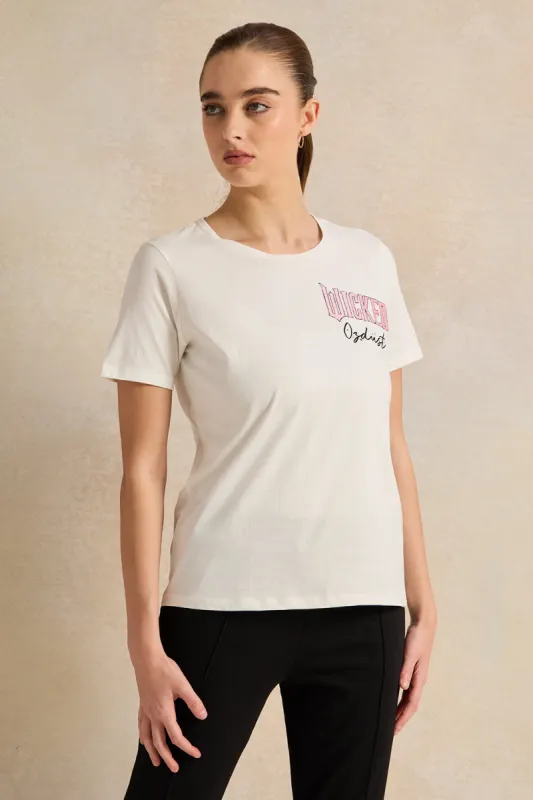 Women Ivory Wicked Printed T-Shirt sold by Redtag