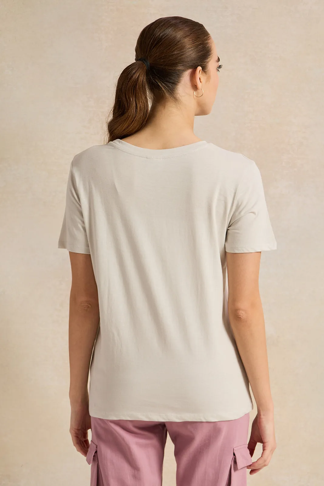 Women Grey Wicked Printed T-Shirt sold by Redtag product image thumbnail 3