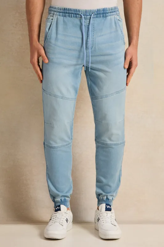 Men Blue Denim Joggers sold by Redtag
