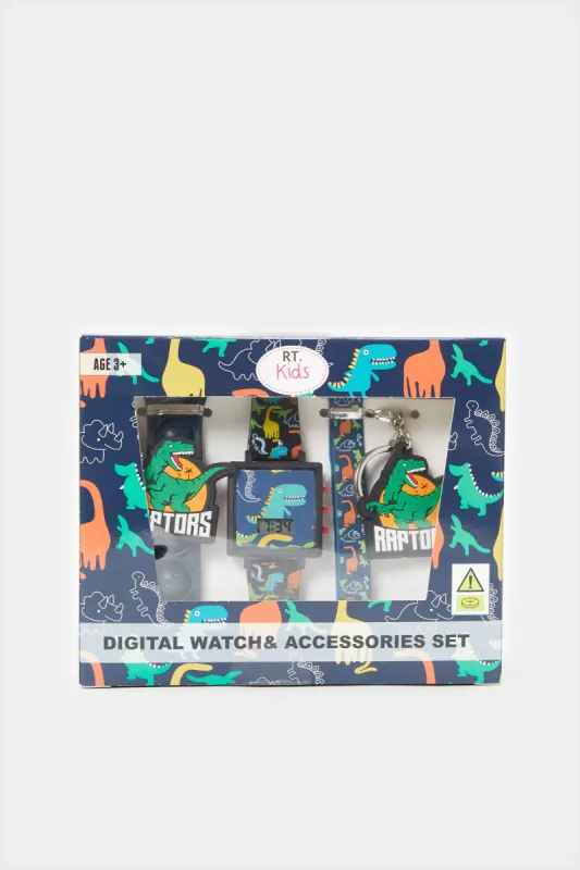 Boys Assorted Character Printed Digital Watch Set sold by Redtag
