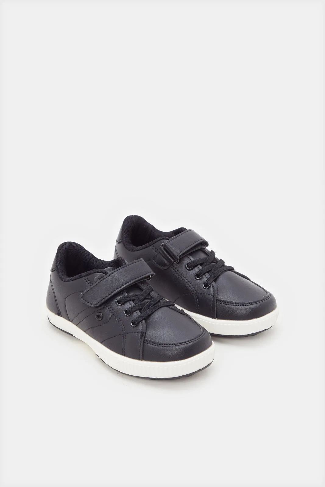 Boys Black Plain Sneakers sold by Redtag product image thumbnail 2