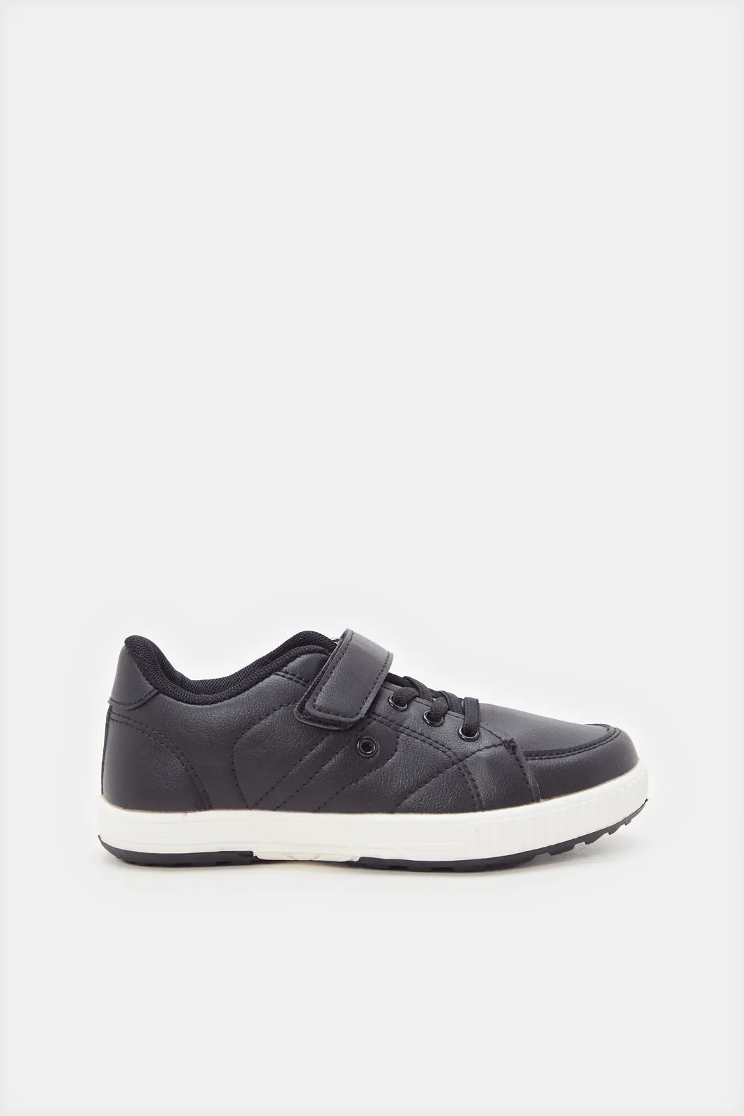 Boys Black Plain Sneakers sold by Redtag