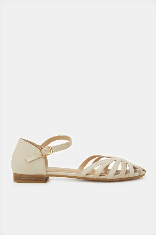 Women Beige Fisherman Mule sold by Redtag