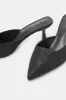 Women Black Printed Mule Shoes sold by Redtag