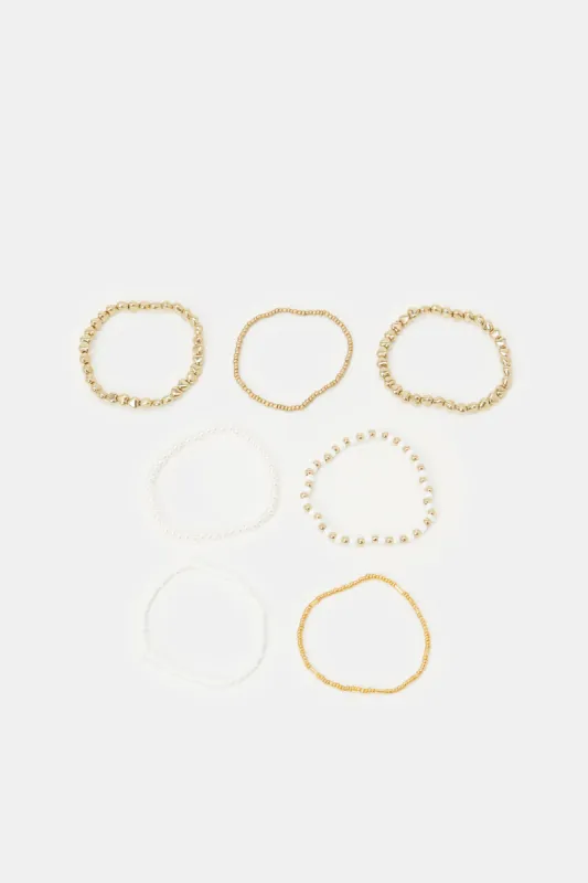 Women Assorted Embellished Bracelet Set (7 Piece) sold by Redtag