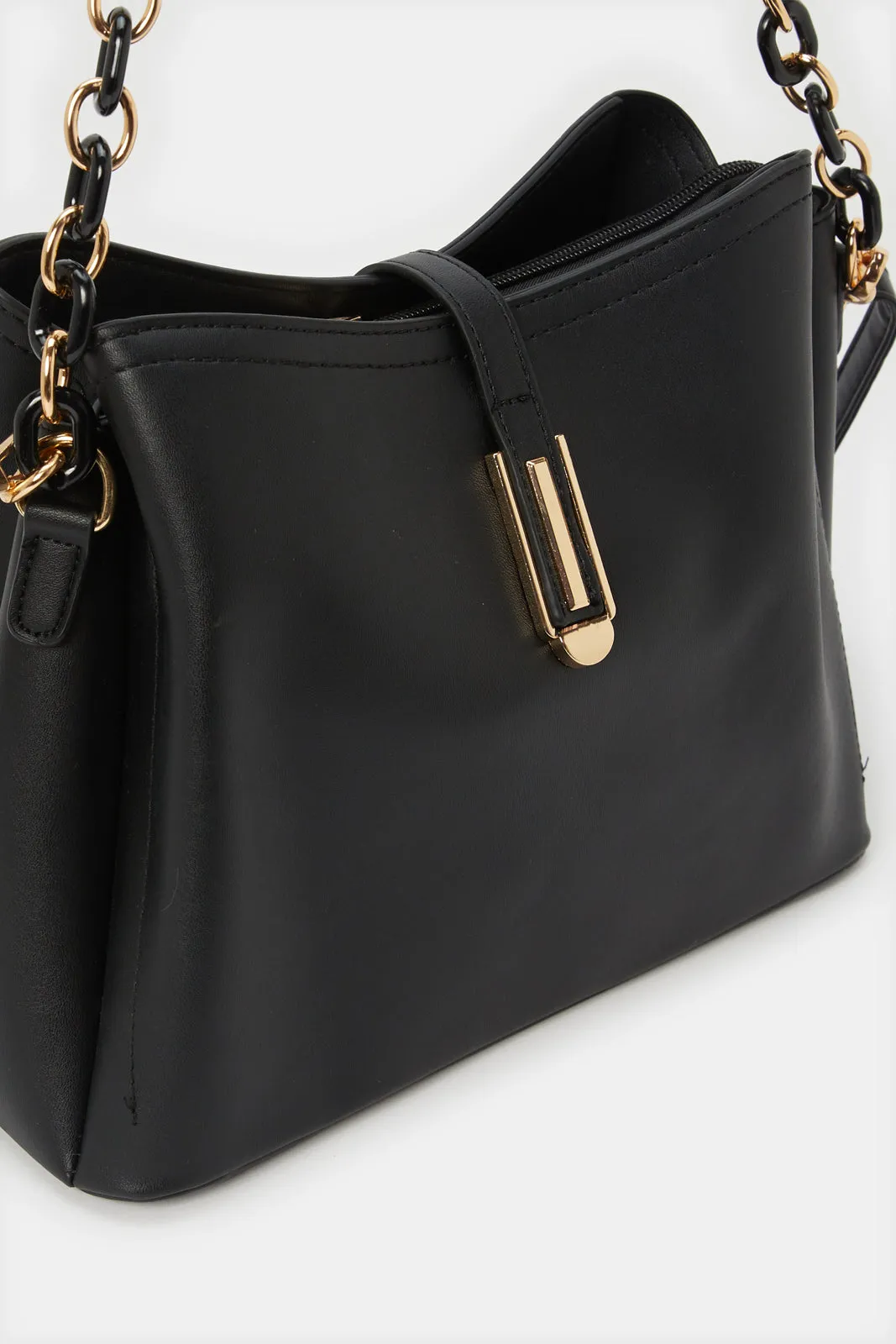 Women Black Embellished Bucket Bag sold by Redtag product image thumbnail 3