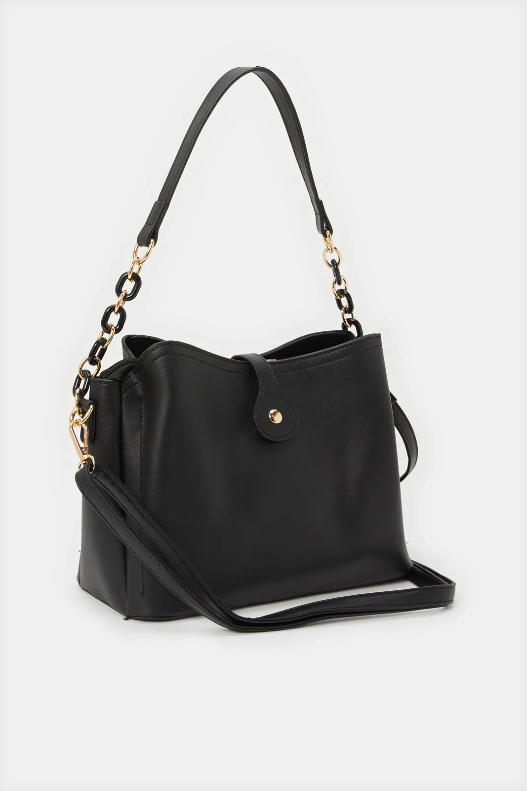 Women Black Embellished Bucket Bag sold by Redtag product image thumbnail 2