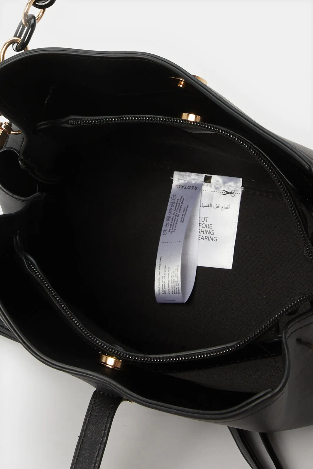 Women Black Embellished Bucket Bag sold by Redtag product image thumbnail 4