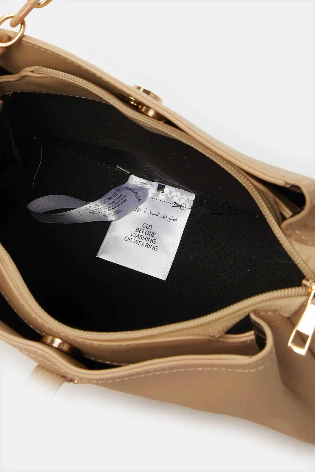 Women Beige Embellished Bucket Bag sold by Redtag product image thumbnail 4