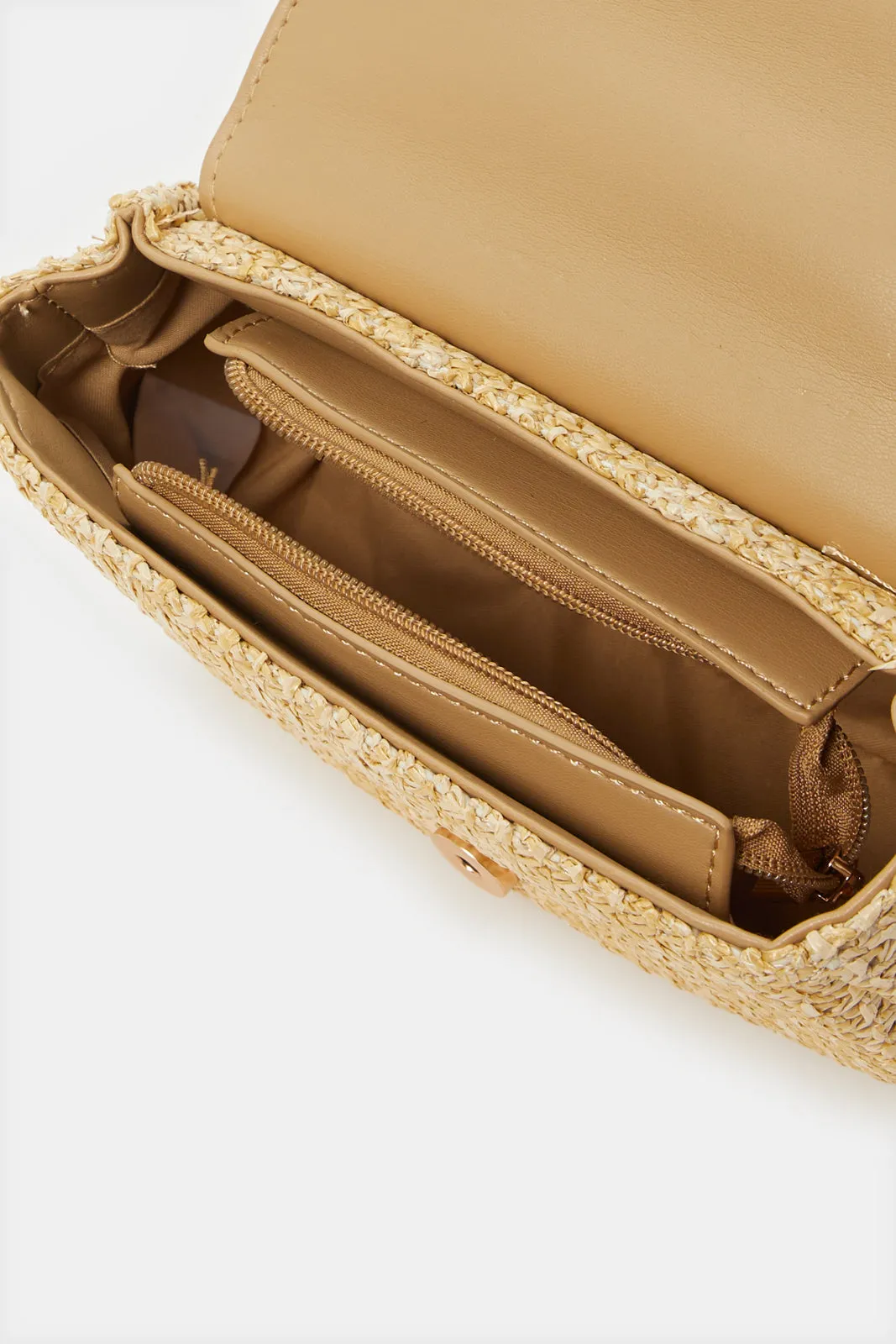 Women Beige Embellished Straw Bag sold by Redtag product image thumbnail 4