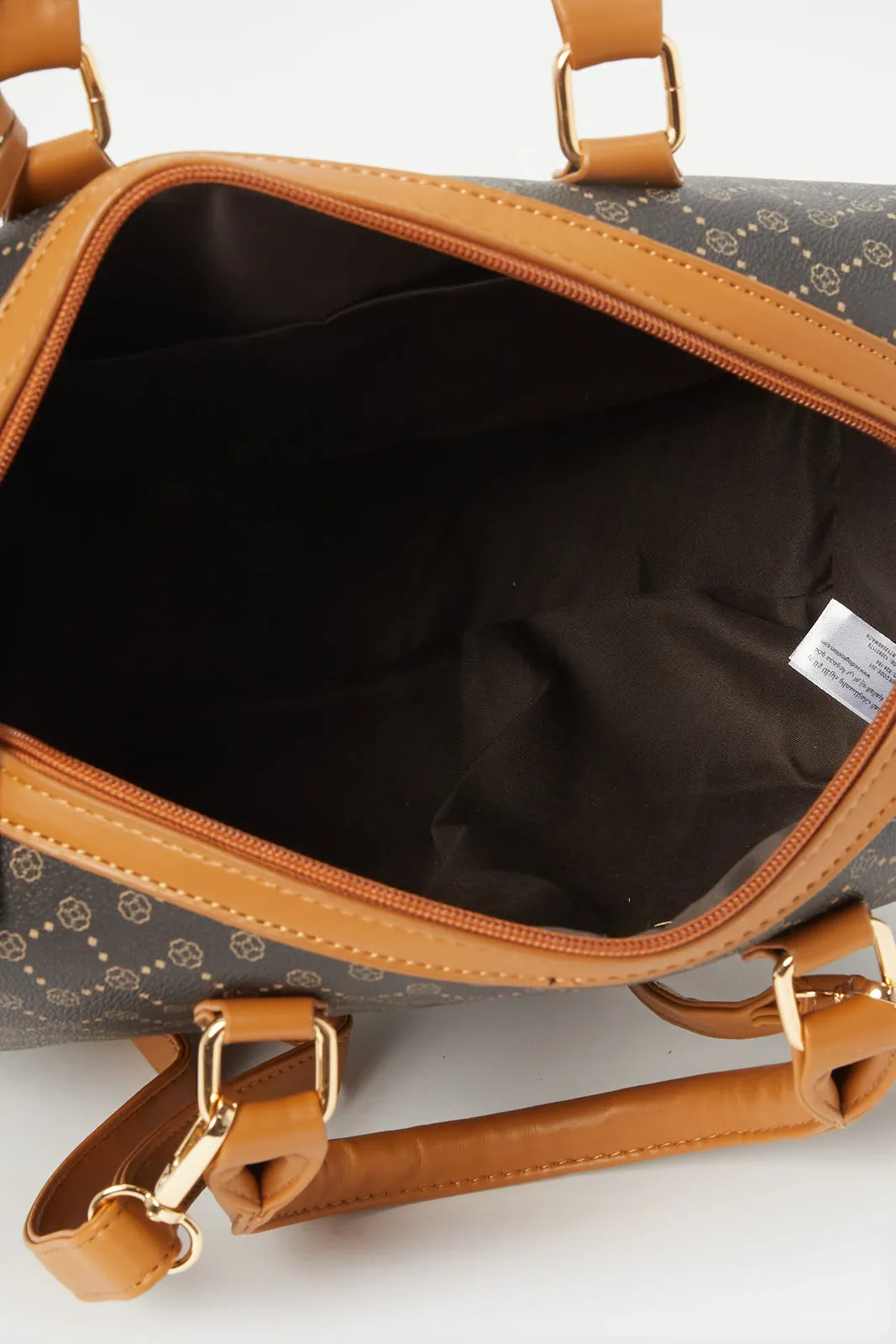 Women Brown Printed Bollin Bag sold by Redtag product image thumbnail 4