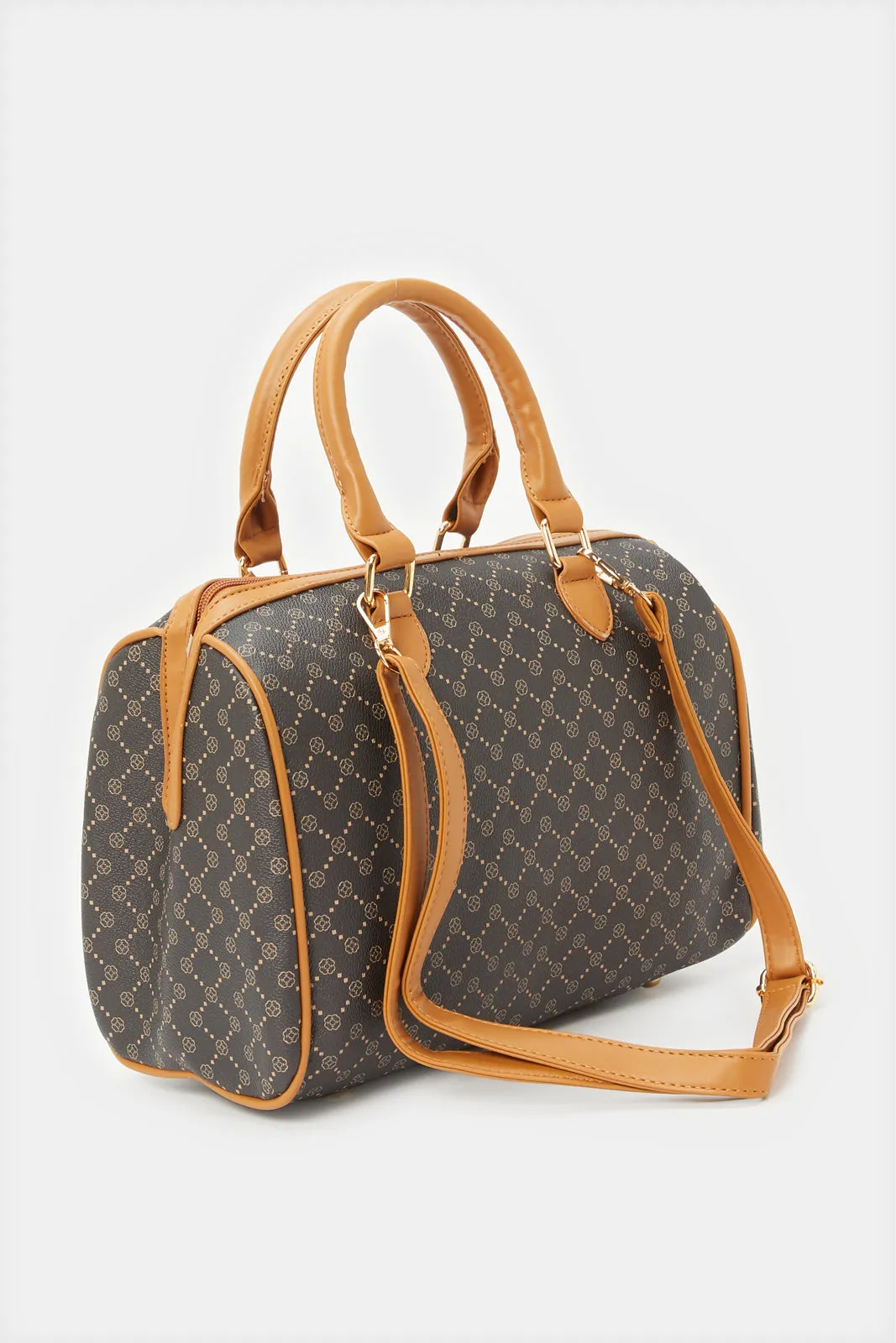 Women Brown Printed Bollin Bag sold by Redtag product image thumbnail 2