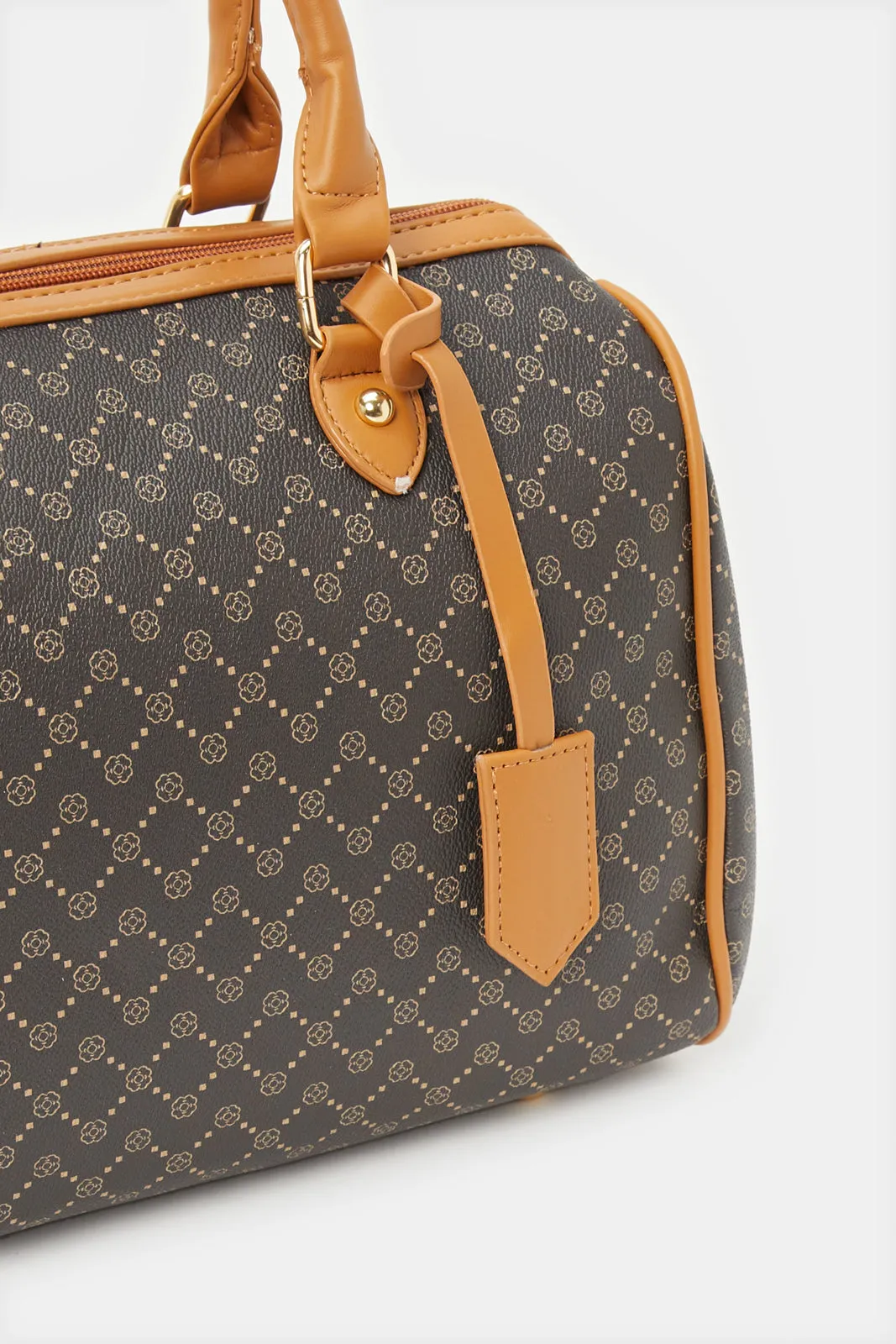 Women Brown Printed Bollin Bag sold by Redtag product image thumbnail 3