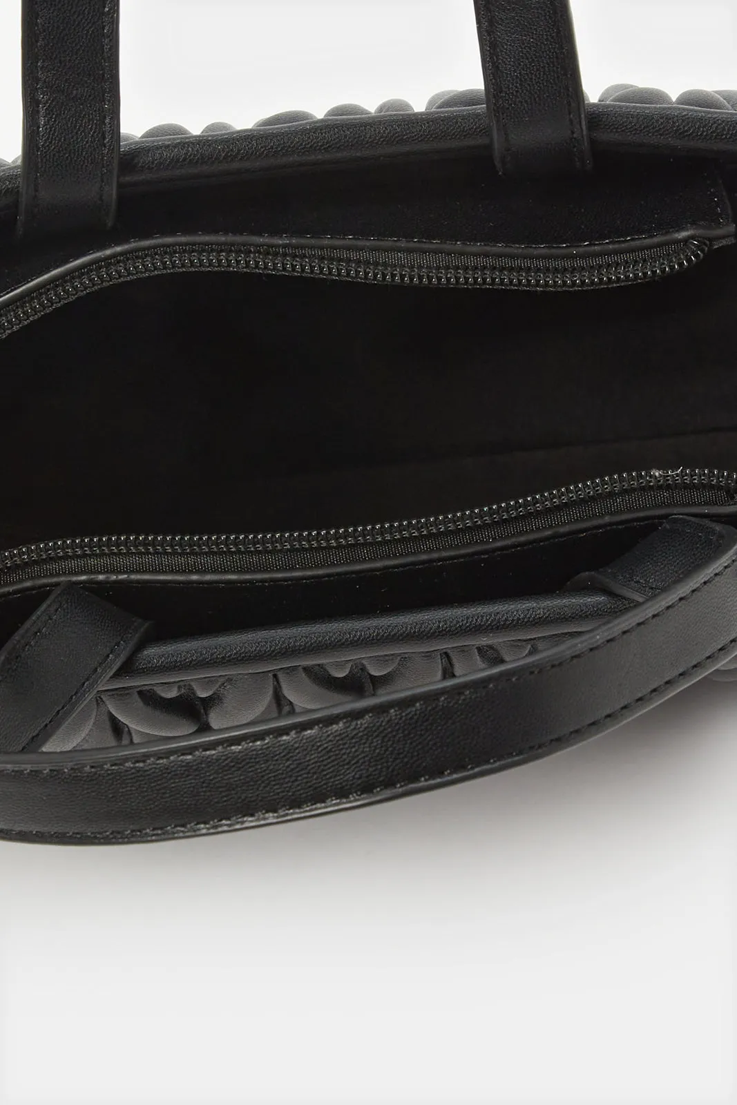 Women Black Textured Handbag sold by Redtag product image thumbnail 4