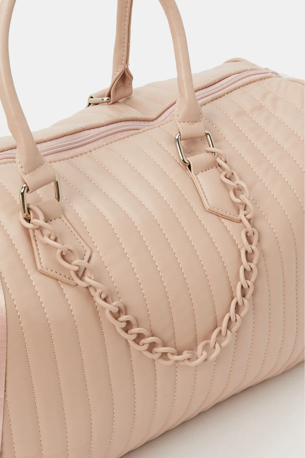Women Pink Textured Hold All Bag sold by Redtag product image thumbnail 3