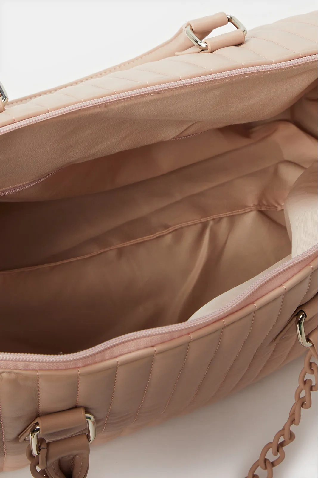 Women Pink Textured Hold All Bag sold by Redtag product image thumbnail 4