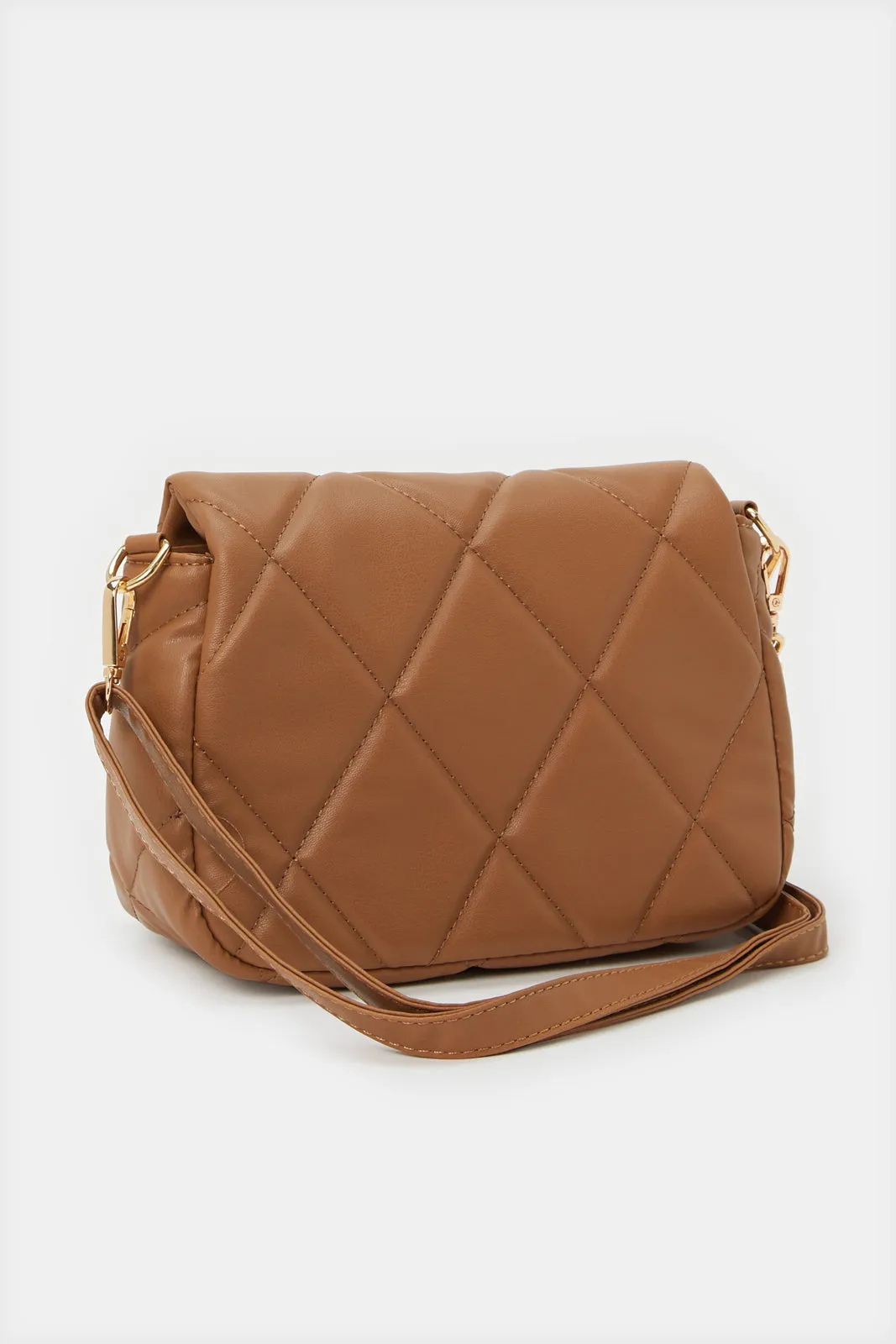 Women Tan Textured Handbag sold by Redtag product image thumbnail 2