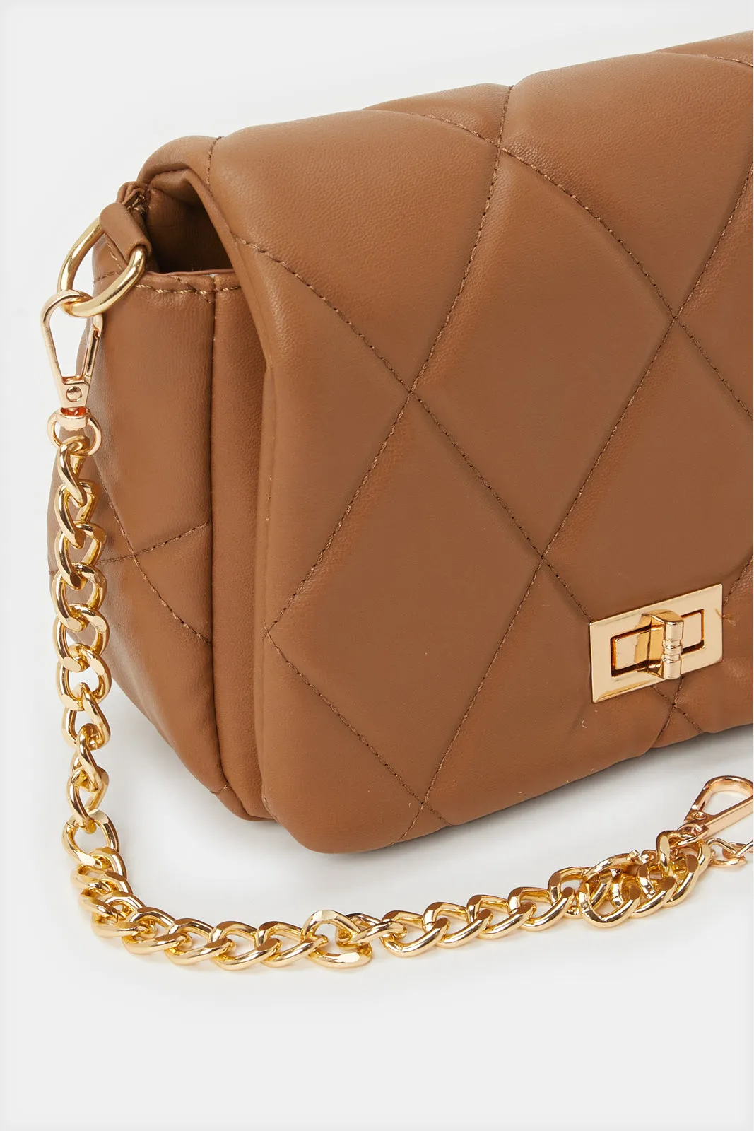 Women Tan Textured Handbag sold by Redtag product image thumbnail 3