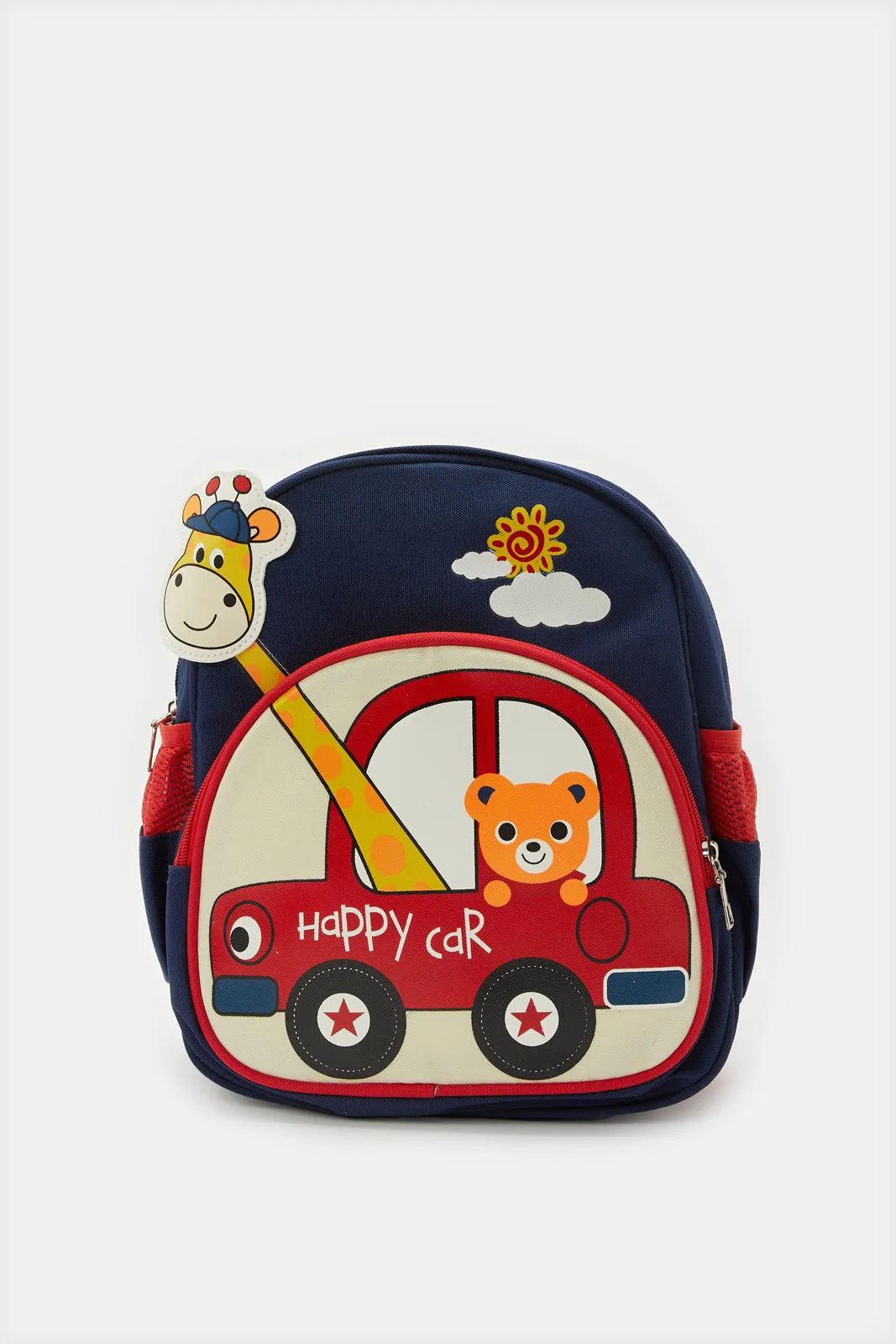 Boys Navy 3D Printed Backpack sold by Redtag