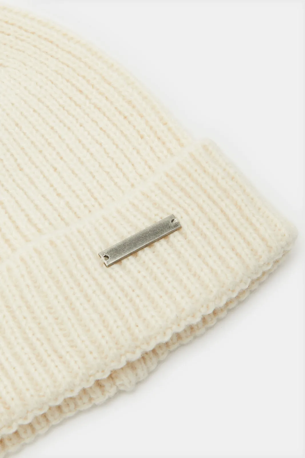 Women White Knitted Cap sold by Redtag product image thumbnail 3