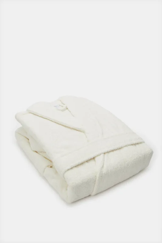 Cream Shawl Bathrobe sold by Redtag