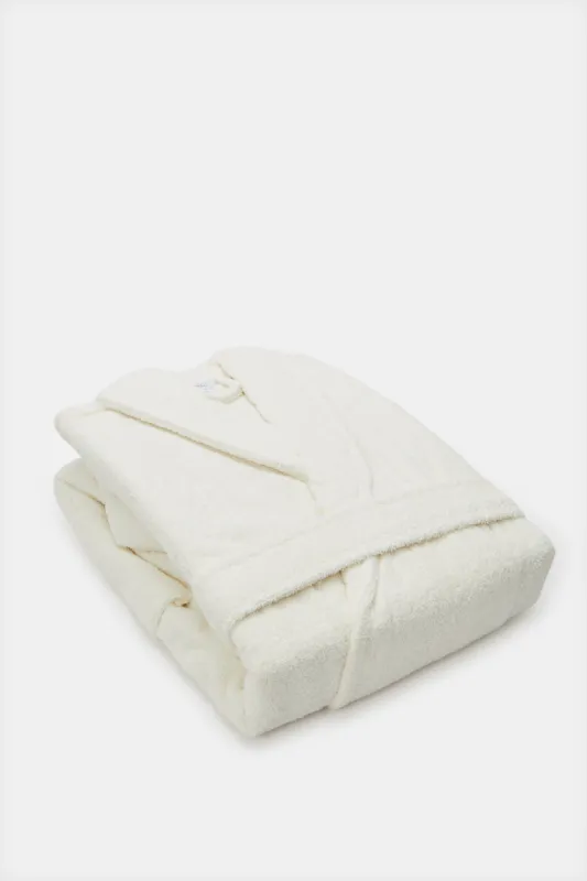 White Shawl Bathrobe sold by Redtag