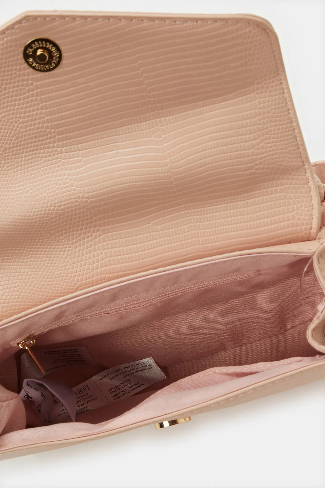 Women Pink Embellished Flap Messenger Bag sold by Redtag product image thumbnail 4