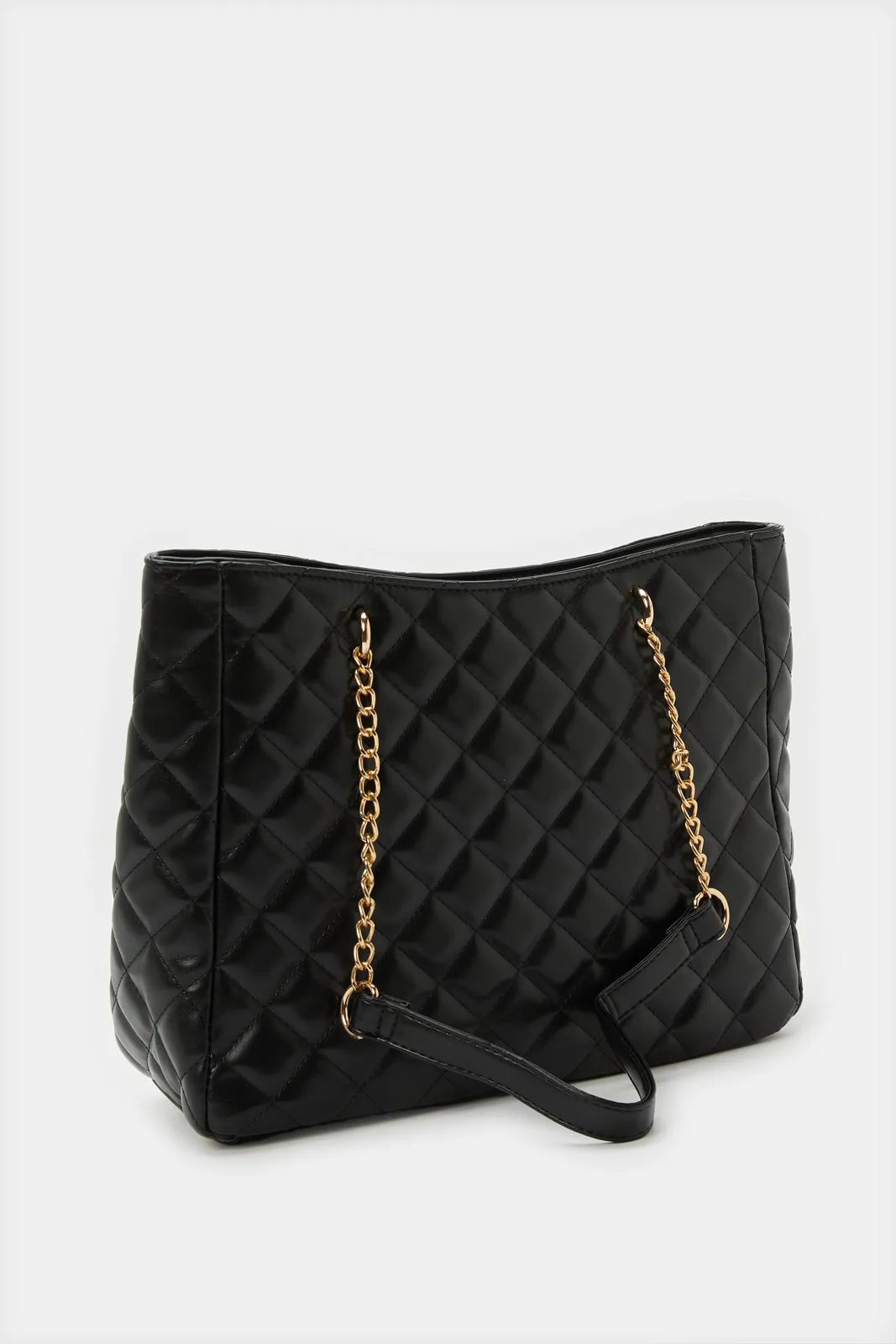 Women Black Quilted Handbag sold by Redtag product image thumbnail 2