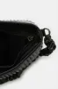 Women Black Pleated Textured Day Bag sold by Redtag