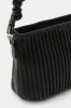 Women Black Pleated Textured Day Bag sold by Redtag