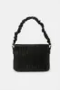 Women Black Pleated Textured Day Bag sold by Redtag