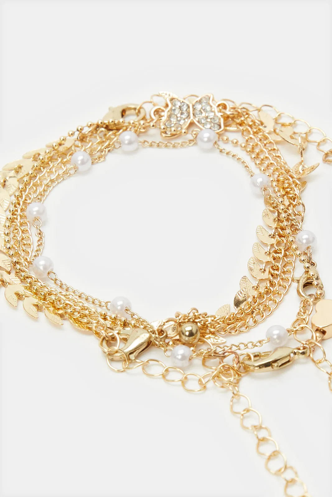 Women Gold Embellished Bracelet Set (4 Piece) sold by Redtag product image thumbnail 4