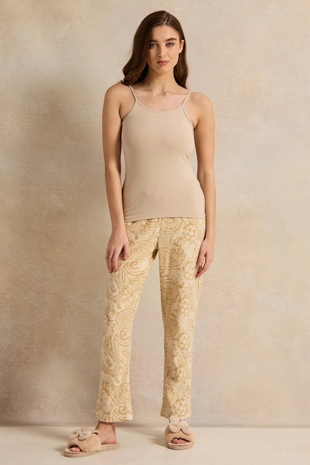 Women Beige Plain Strappy Vest sold by Redtag product image thumbnail 2