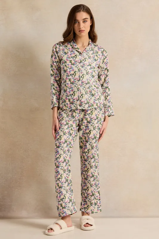 Women Assorted Multi Floral Long Sleeve Pyjama Set (2 Piece) sold by Redtag