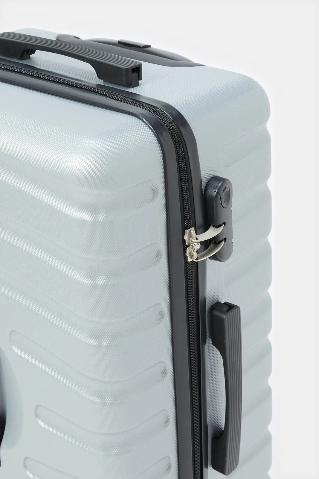 Silver Textured Trolley Luggage 28 Inch sold by Redtag product image thumbnail 4