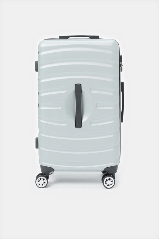 Silver Textured Trolley Luggage 24 Inch sold by Redtag
