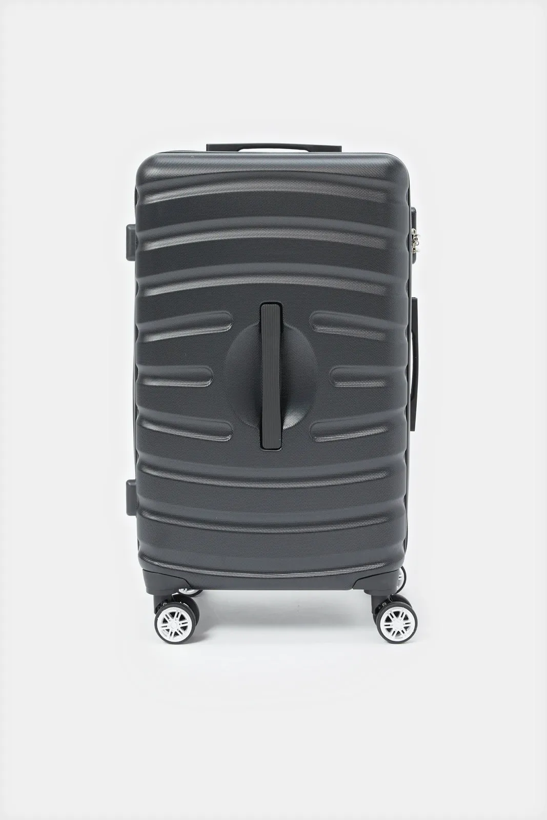 Black Textured Trolley Luggage 24 Inch sold by Redtag
