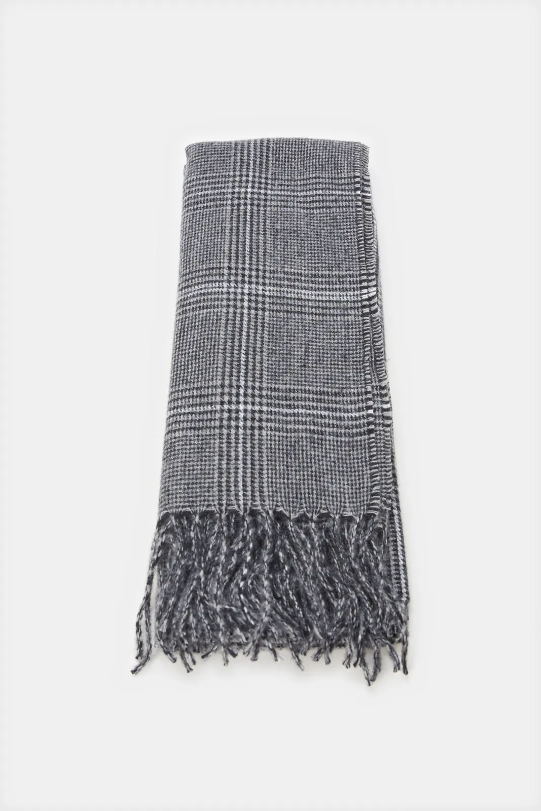 Men Grey Striped Knitted Scarf sold by Redtag product image thumbnail 2