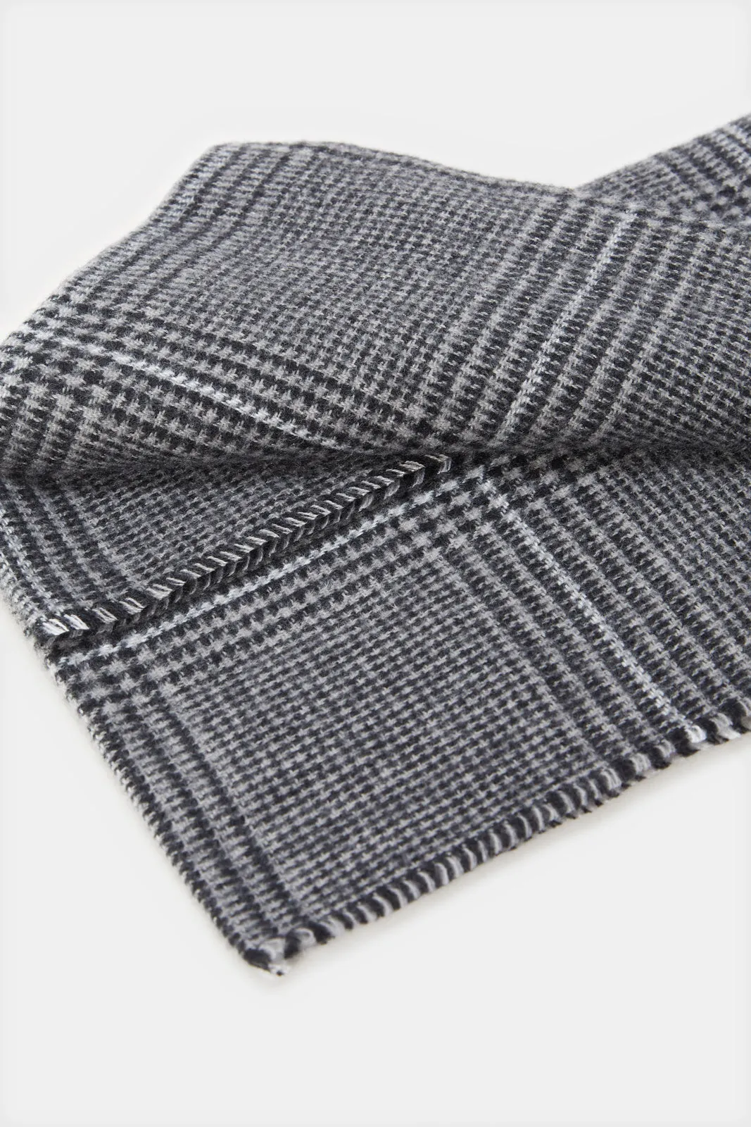 Men Grey Striped Knitted Scarf sold by Redtag product image thumbnail 4