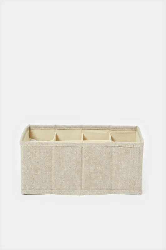 Beige Flexi 8-Grid Sock Organizer sold by Redtag