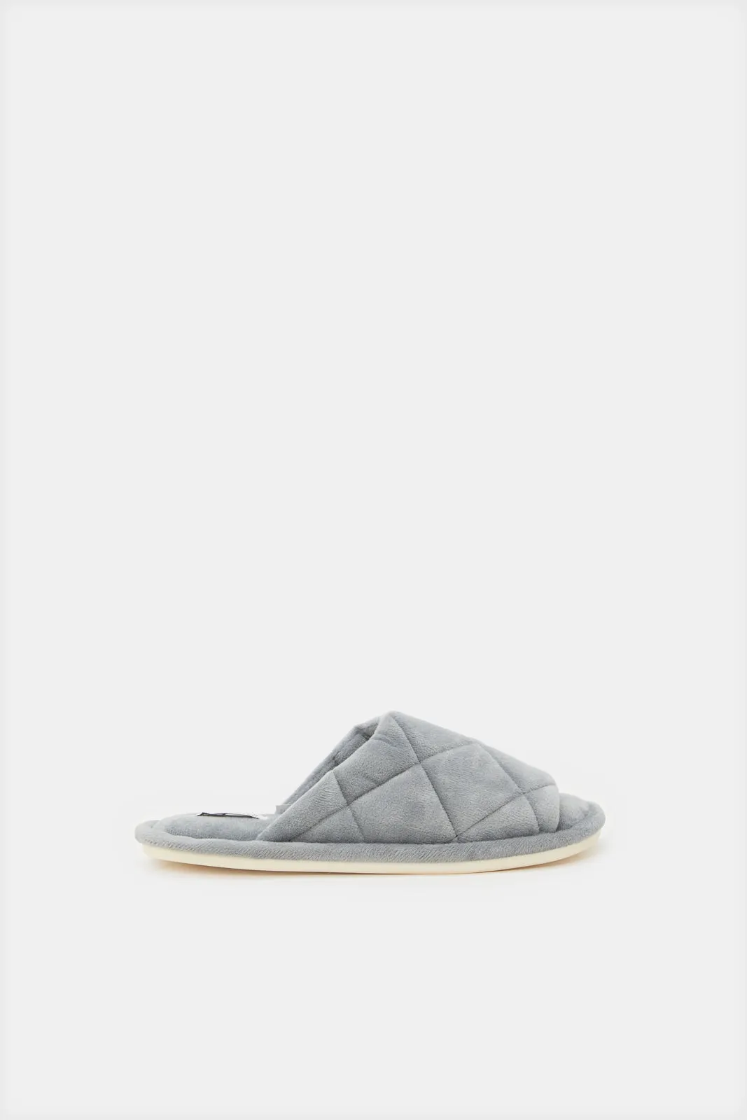 Women Grey Quilted Slipper sold by Redtag