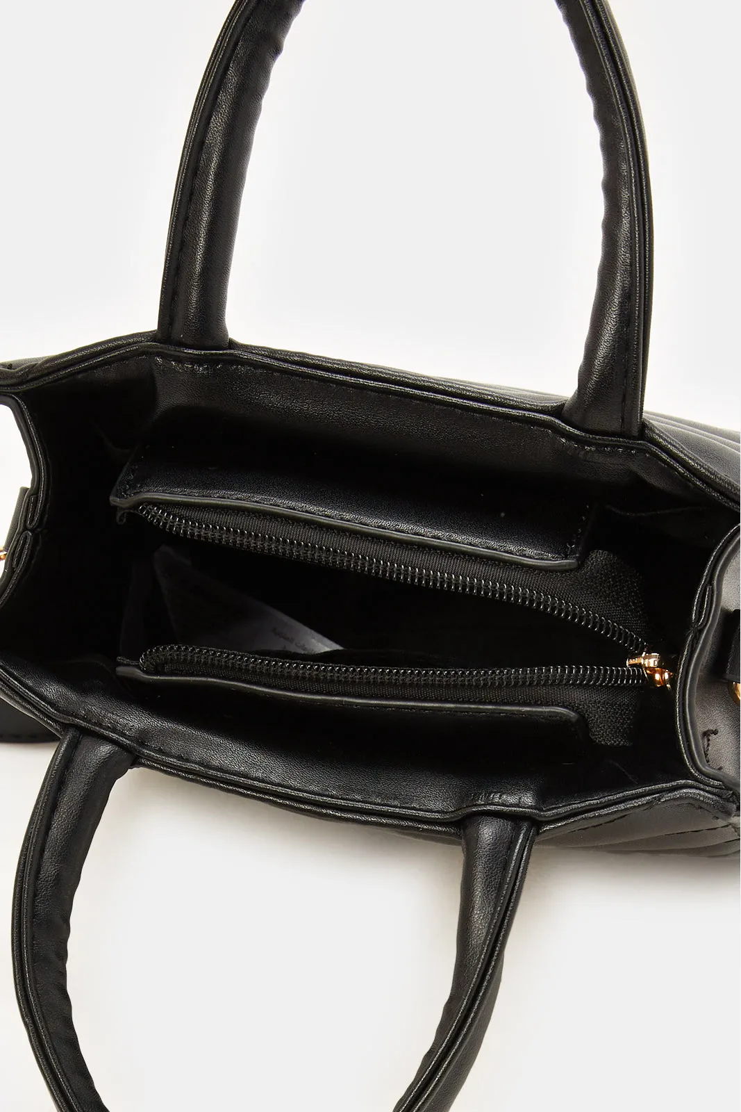 Women Black Textured Messenger Bag sold by Redtag product image thumbnail 4